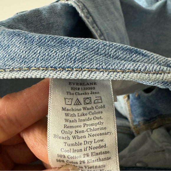 Everlane The Cheeky Jean Light Wash Denim Straight High Rise size 26 - Picture 6 of 9